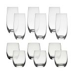 Jogo com 12 Copos de Cristal para Água e Whisky Linha Club Bohemia