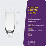 Copo de Cristal para Água 350 ml Linha Club Bohemia