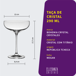 Taça de Cristal Para Champagne Vintage 290 ml Linha Megan Bohemia
