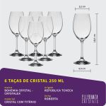 Jogo 24 Taças de Cristal Para Champagne e Vinho Roberta Bohemia