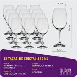 Jogo Com 48 Taças De Cristal Bohemia Linha Roberta