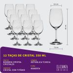 Jogo Com 48 Taças De Cristal Bohemia Linha Roberta