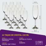 Jogo Com 48 Taças De Cristal Bohemia Linha Roberta