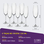 Jogo com 48 Peças De Cristal Linhas Gastro e Barline Bohemia