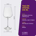 Taça de Cristal Para Vinho Tinto 540 ml Ardea Bohemia
