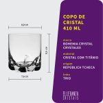 Copo De Cristal Para Whisky 410 ml Trio Bohemia