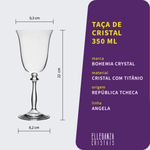 Taça de Cristal Para Vinho Tinto 250 ml Angela Bohemia