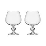 Taça de Cristal Bohemia Para Conhaque 250 ml Claudia 2 Peças
