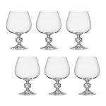 Taça de Cristal Bohemia Para Conhaque 250 ml Claudia 6 Peças