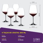 Taça de Cristal Riedel Para Vinho 800 ml Extreme 4 Peças