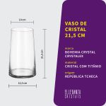 Vaso de Cristal Bohemia 21,5 cm 1 Peça