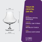 Taça de Cristal Bohemia 280 ml Serious Gentleman  1 Peça