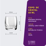 Copo Baixo De Cristal Bohemia Para Shot 60 ml Ideal 1 Peça