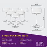 Taça de Cristal Haus Concept Para Coquetel 220 ml Pleasure 6 Peças