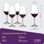 Taça de Cristal Riedel Para Vinho Tinto 667 ml Wine Friendly 4 Peças