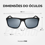 Óculos de Sol Nike Fire FD1819 Black Polarizado