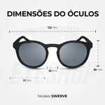 Óculos de Sol Nike Swerve FD1850 Matte Black Polarizado