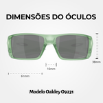 Óculos Oakley Heliostat Matte Transparent Jade Prizm Black