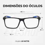 Óculos de Grau Nike 7118  Matte Black Racer Blue