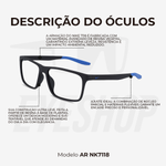 Óculos de Grau Nike 7118  Matte Black Racer Blue