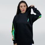 MOLETOM OVERSIZED PRETO - SEVEN PRETA