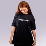 CAMISETA OVERSIZED PRETA - FREE FIRE