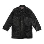 Jaqueta Parka Couro Vintage 