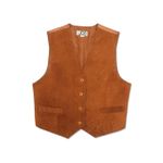 Colete Couro Vintage