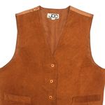 Colete Couro Vintage