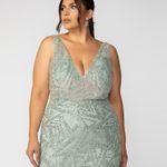 Vestido Agnes Longo Verde Chá