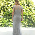 Vestido Longo Nancy Cinza