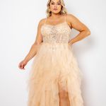 Vestido Longo Amy  Dourado
