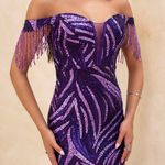 Vestido Longo Emilie Paetê Roxo