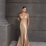 Vestido Longo Valeria Dourado