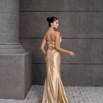 Vestido Longo Valeria Dourado