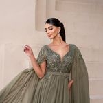Vestido Longo Celestine Verde Oliva