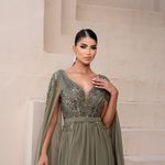 Vestido Longo Celestine Verde Oliva