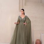 Vestido Longo Celestine Verde Oliva