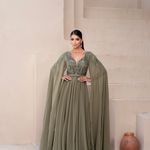 Vestido Longo Celestine Verde Oliva