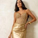 Vestido Longo Celina Dourado
