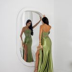 Vestido Longo Francesca Verde Oliva