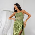 Vestido Longo Francesca Verde Oliva