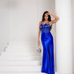 Vestido Longo Thalina Azul Royal 