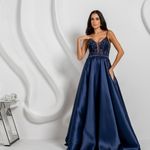 Vestido Longo Arlette Azul Marinho