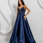 Vestido Longo Arlette Azul Marinho