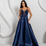 Vestido Longo Arlette Azul Marinho