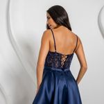 Vestido Longo Arlette Azul Marinho