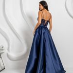 Vestido Longo Arlette Azul Marinho
