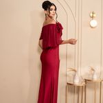 Vestido Longo Emanuelly Marsala