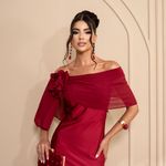 Vestido Longo Emanuelly Marsala